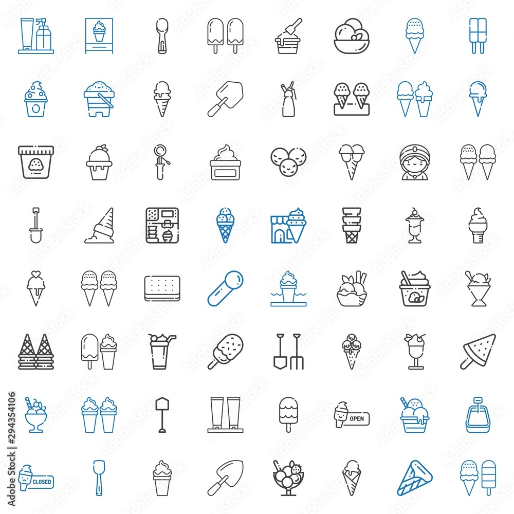 scoop icons set