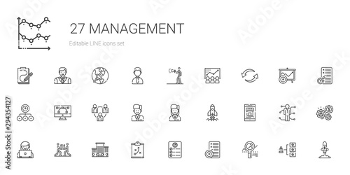 management icons set