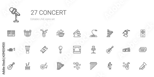 concert icons set