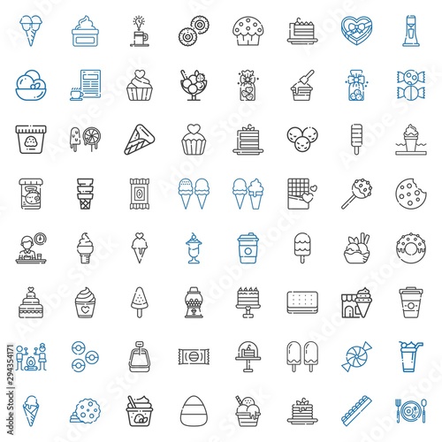 chocolate icons set