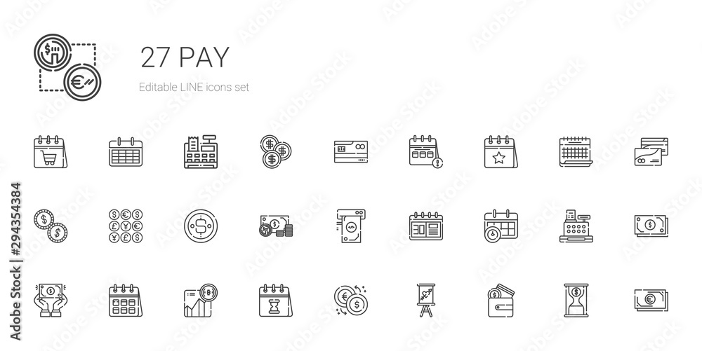 pay icons set pay icons set