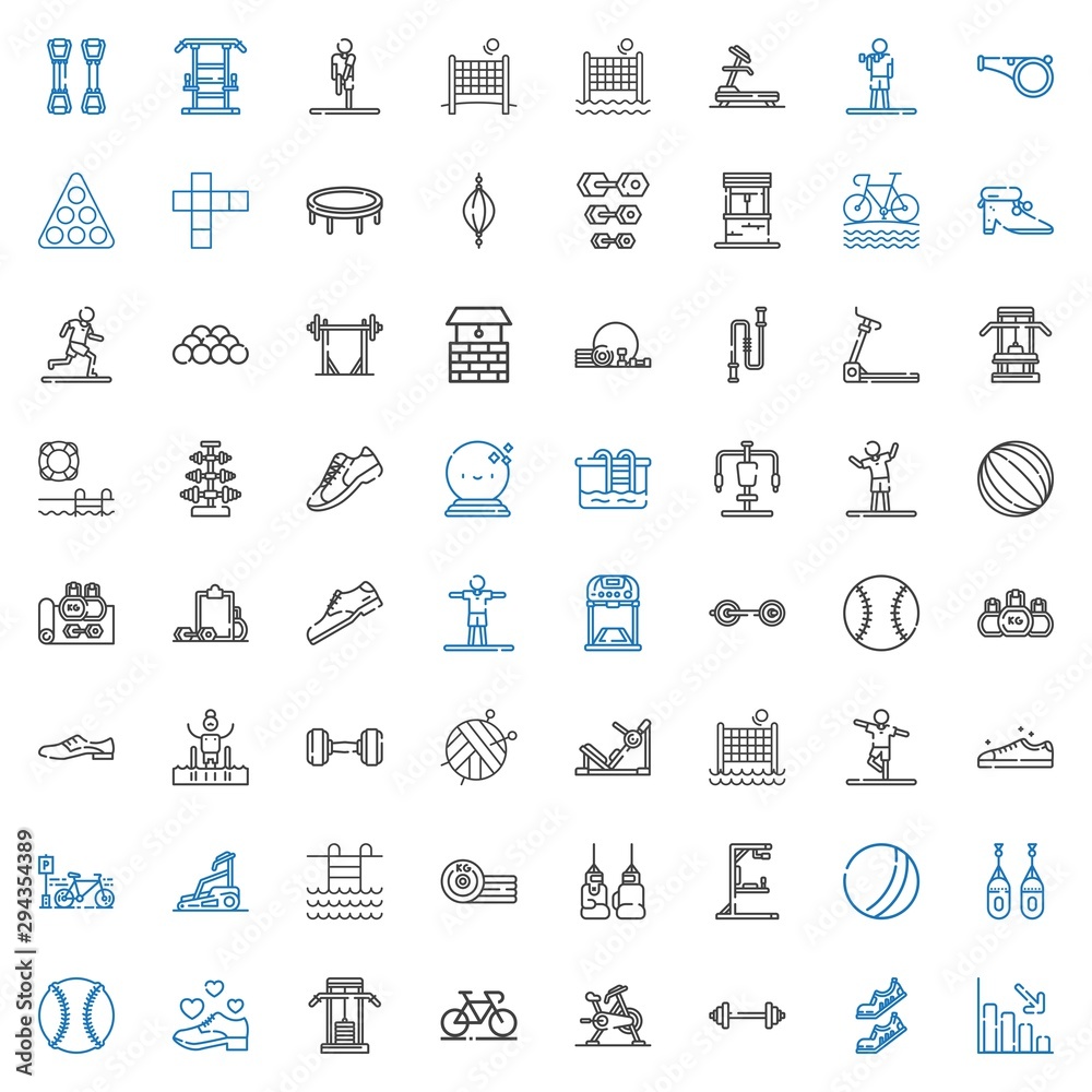 exercise icons set