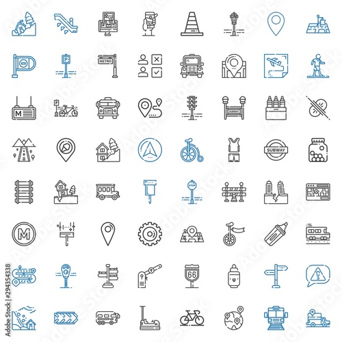 road icons set