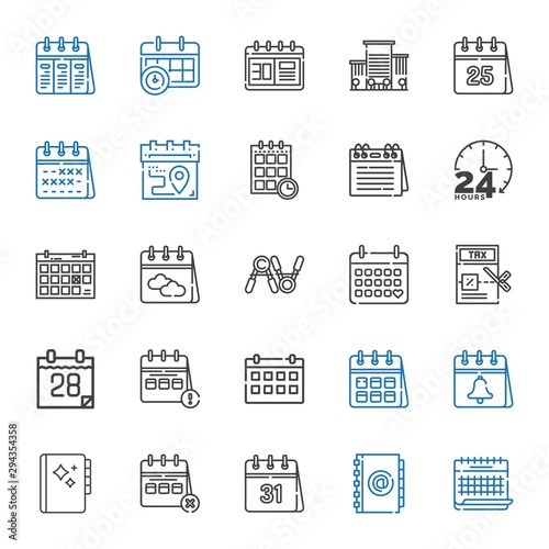 calendar icons set