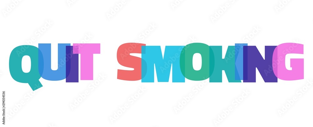 Quit smoking word concept