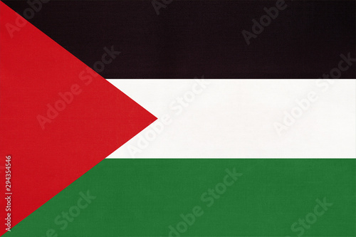 Tablou pe pânză Palestine national fabric flag textile background