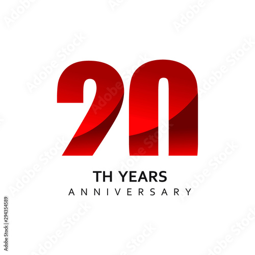 20 Year Anniversary Vector Template Design Illustration