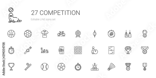 competition icons set