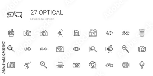 optical icons set