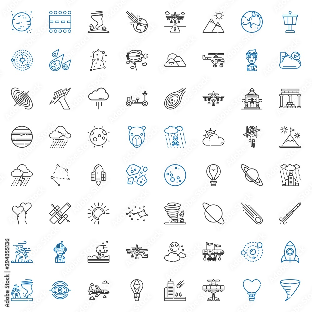 sky icons set sky icons set