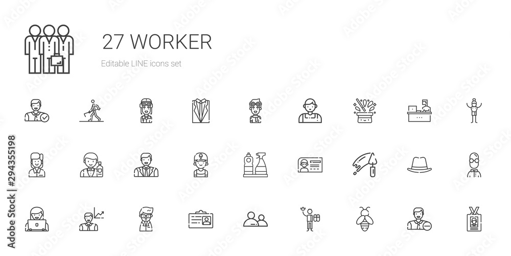 worker icons set worker icons set
