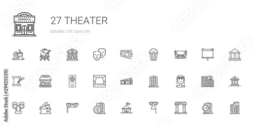 theater icons set