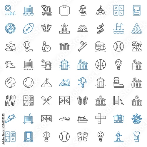 recreation icons set