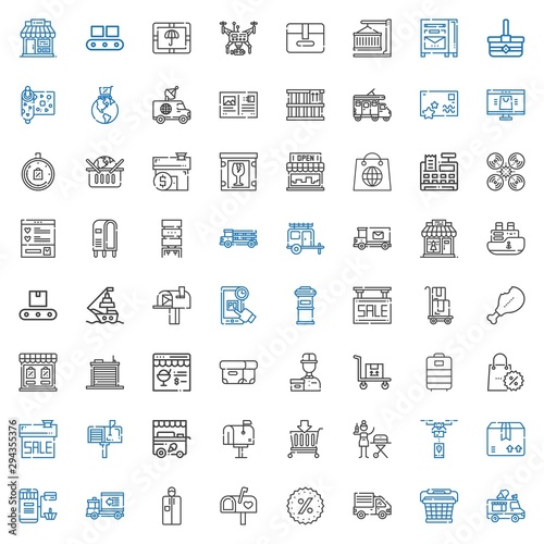 delivery icons set