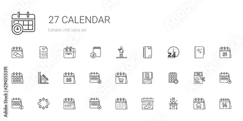 calendar icons set
