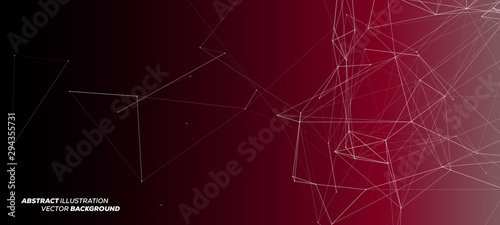 Blockchain technology abstract background. Cryptocurrency fintech block chain network and programming concept. Network and code illustration.