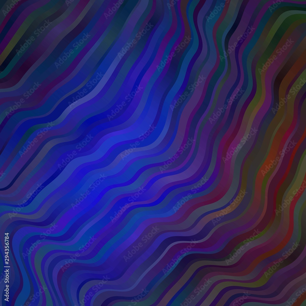 Dark Blue, Red vector pattern with curves. Dark Blue, Red vector pattern with curves.