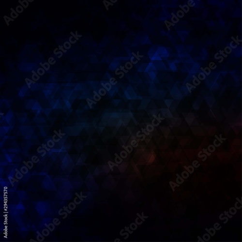 Dark Blue, Yellow vector background with lines, triangles.