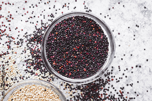 Black, red and white quinoa