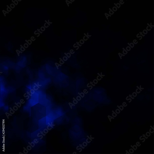 Dark BLUE vector template in hexagonal style.