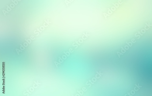Light green turquoise clear blur background. Delicate flare. Formless silhouette. Brilliance outside abstract illustration. photo