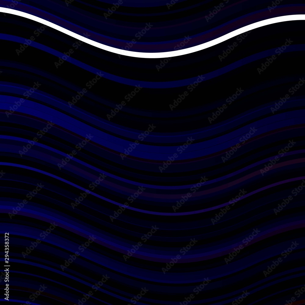 Dark Blue, Red vector background with bows. Abstract gradient illustration with wry lines. Template for cellphones.