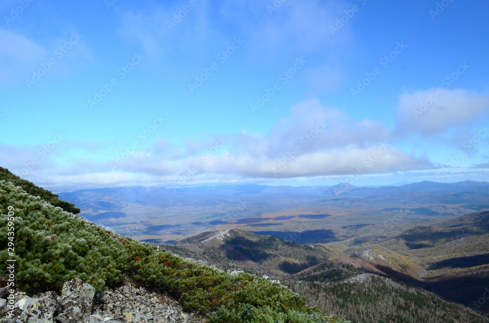 Fototapeta premium landscape with mountains and clouds