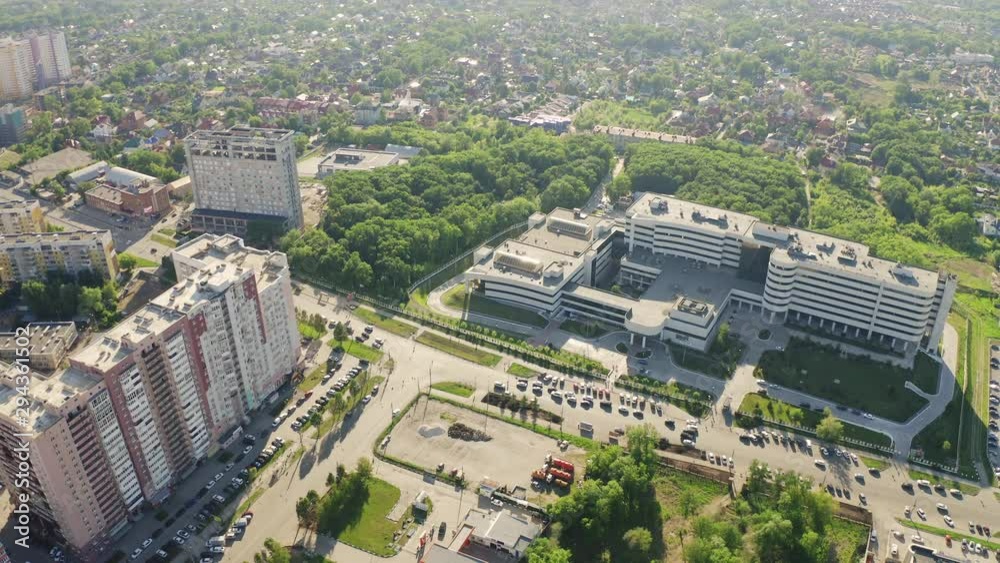 Aerial view hospital Aerial view hospital