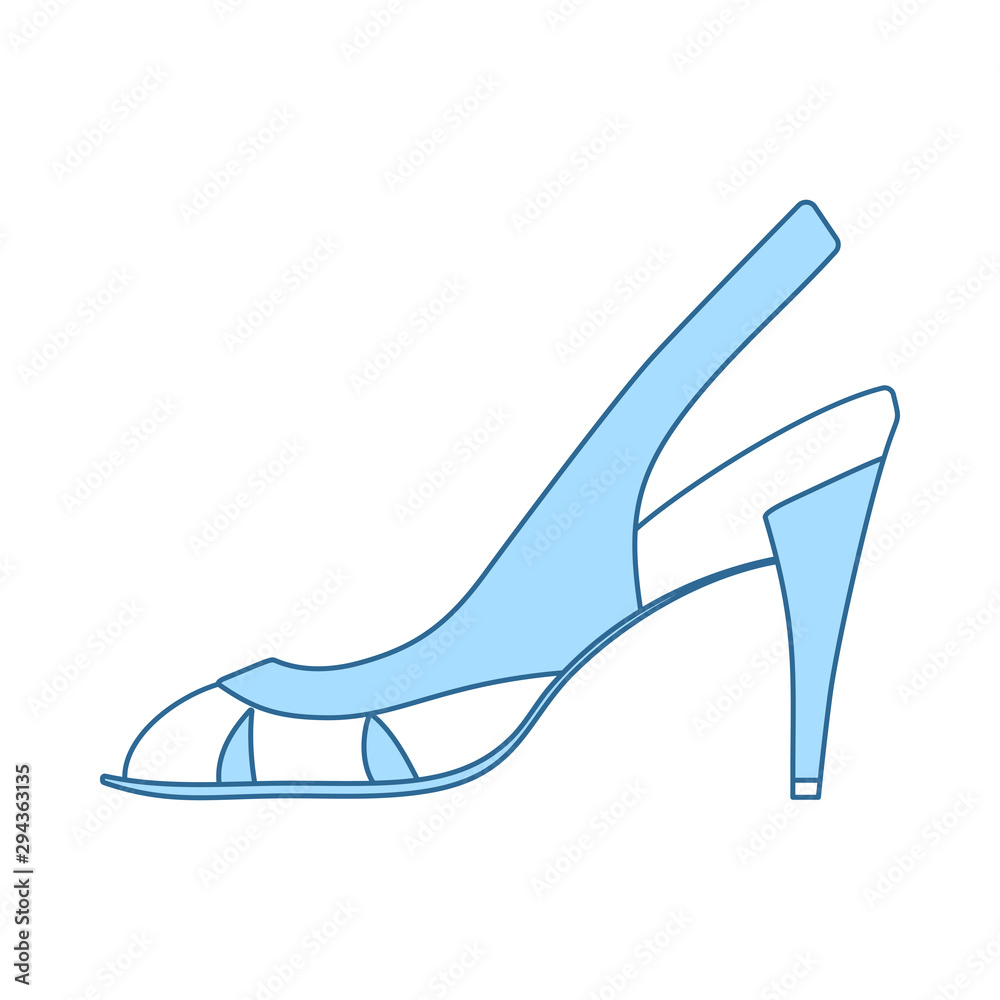 Woman Heeled Sandal Icon Woman Heeled Sandal Icon