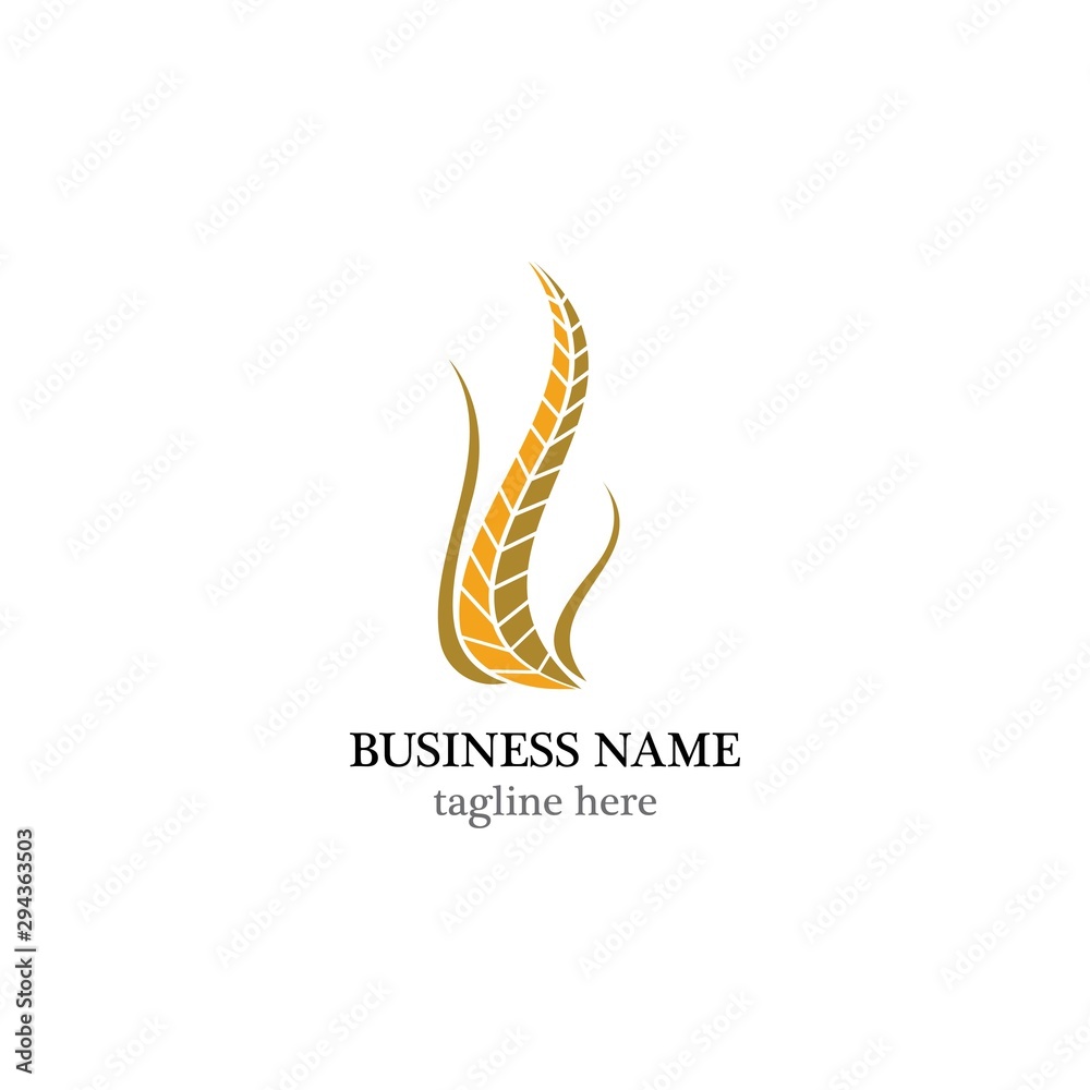 Wheat logo template vector icon illustration Wheat logo template vector icon illustration