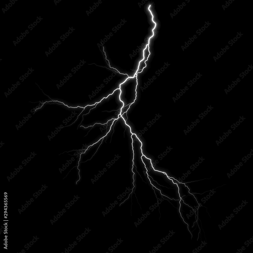 Realistic Cloud to Air Lightning CA-01 - isolated