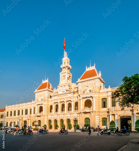 Vietnam, Ho Chi Minh City, People's Committee Building facade