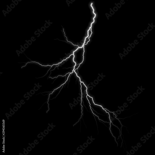 Realistic Cloud to Air Lightning CA-01 - isolated