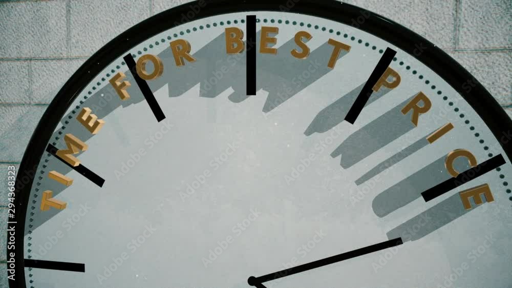 Time for best price on clock animation Time for best price on clock animation