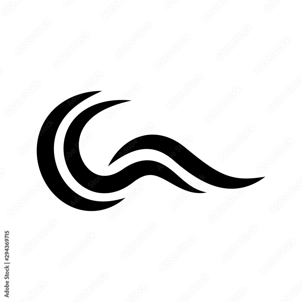 wave swoosh logo icon template, wave swoosh vector element