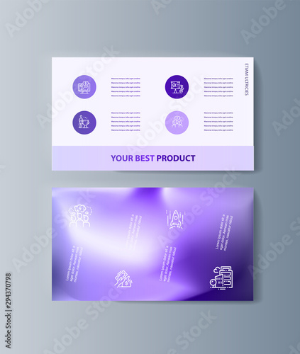 Set of brochures infographics for marketing the promotion goods and services on market