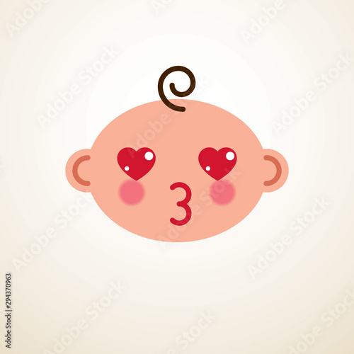 Cute baby cartoon vector fl...