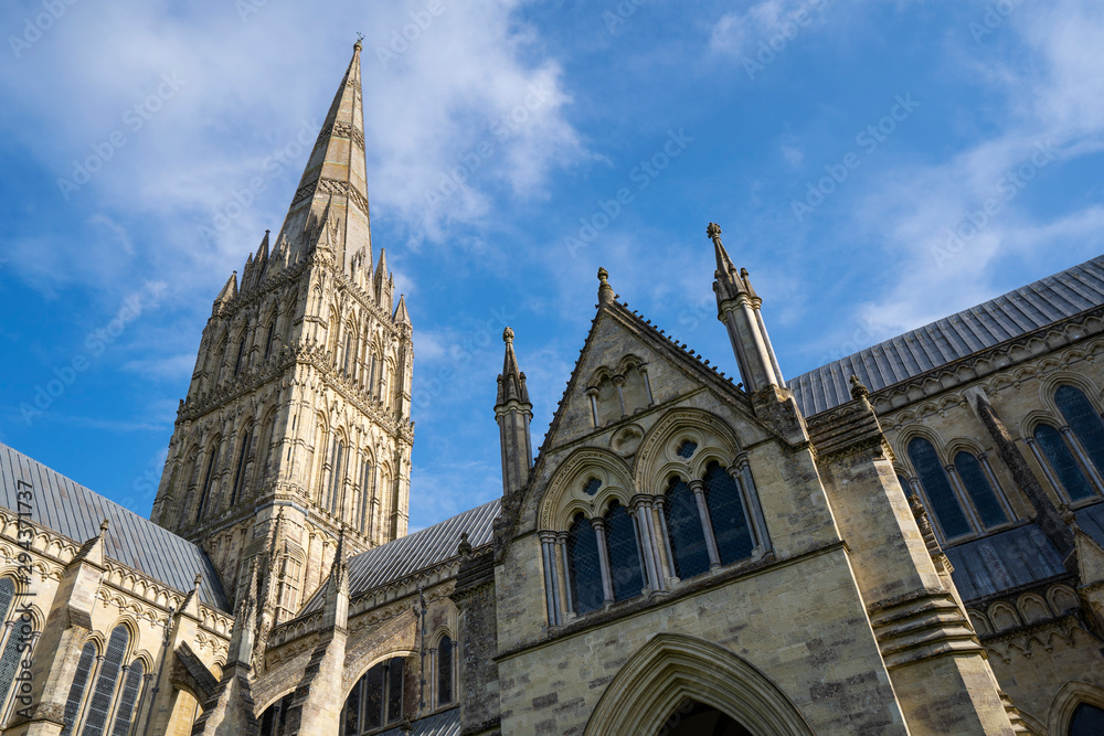 The Cathedral, known as the Cathedral Church of the Blessed Virgin Mary, is an Anglican cathedral in Salisbury, England. It is regarded as one of the leading examples of Early English architecture.