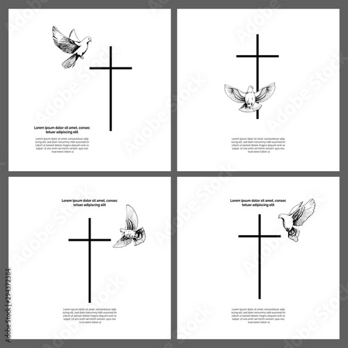 God bless you religiouse cards set, templates kit, universal prints, poster design