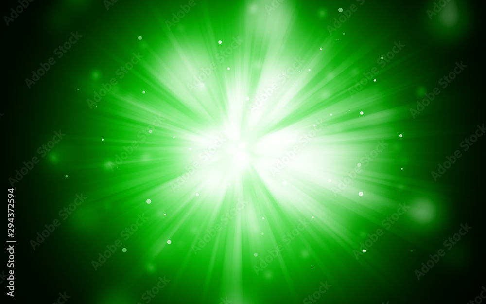 Dark green sparkle rays with bokeh abstract elegant background. Dust sparks background. Dark green sparkle rays with bokeh abstract elegant background. Dust sparks background.