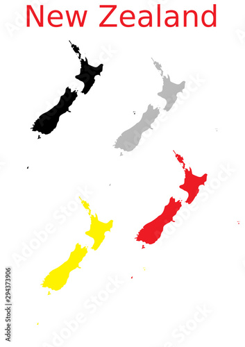 New Zealand vector Multi-Colour