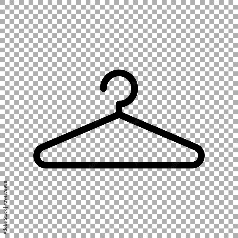 Clothes hanger. Hanger icon vector isolated