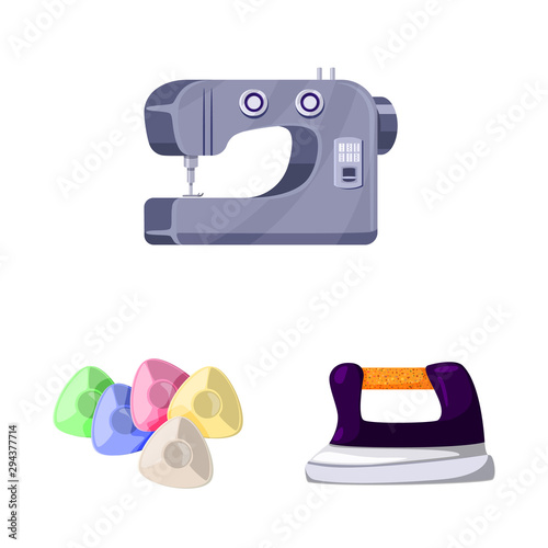 Isolated object of atelier and sewing icon. Collection of atelier and tailoring vector icon for stock.