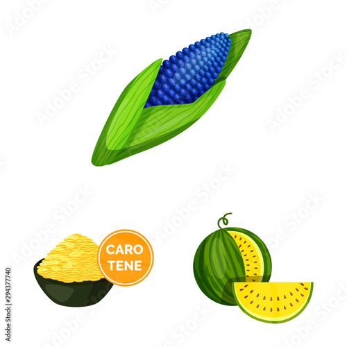 Vector design of modified and genetically logo. Collection of modified and science vector icon for stock.