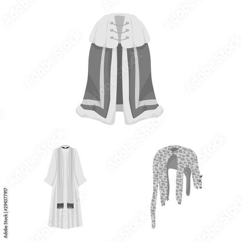 Vector design of textile and cloth icon. Set of textile and clothing stock vector illustration.