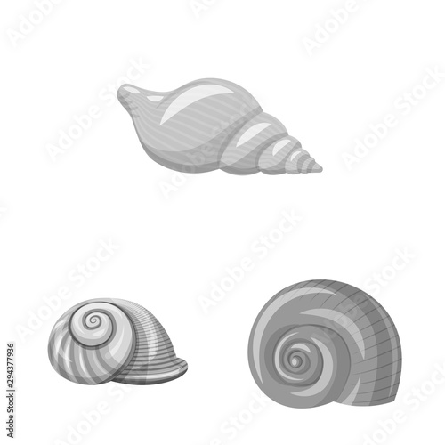 Vector illustration of aquarium and aquatic icon. Collection of aquarium and decoration vector icon for stock.