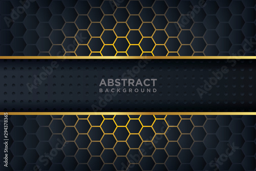 Abstract 3D background with a combination of luminous polygons in 3D style. Graphic design element. Elegant decoration.