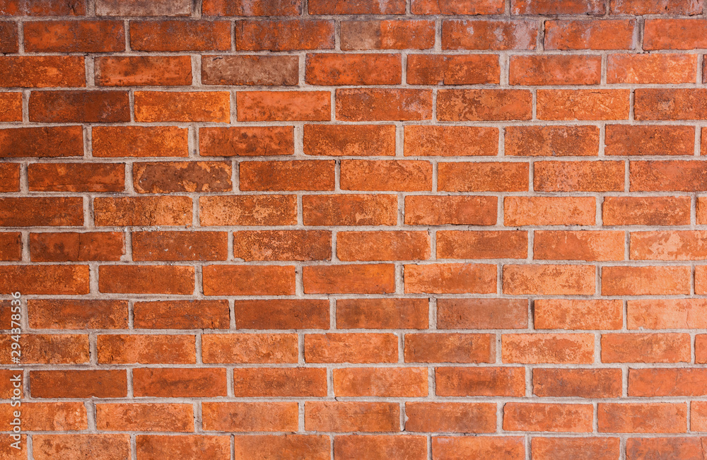 Naklejka premium Old brick wall with beautiful patterns texture background