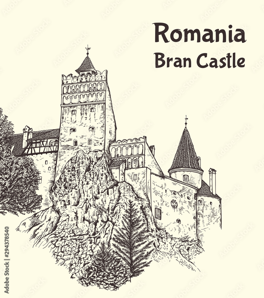 Medieval Bran Castle in Transylvania