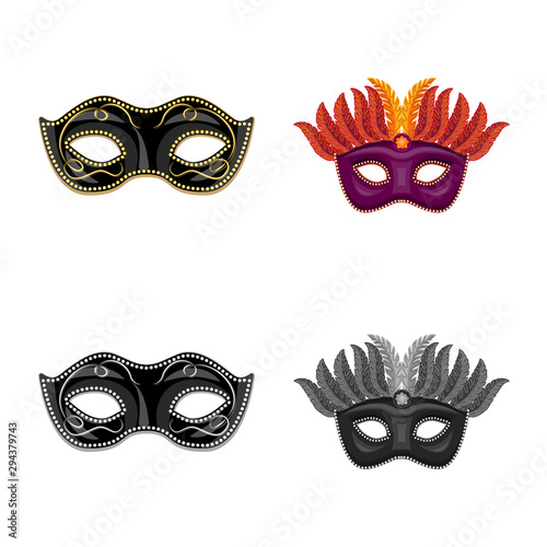 Vector design of luxury and celebration symbol. Set of luxury and hide vector icon for stock.